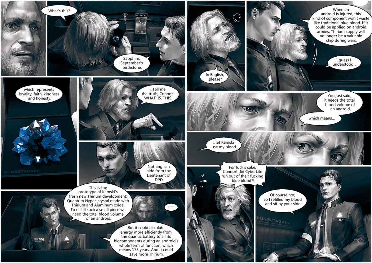 SunsetagainD's tweet photo. Happy 33rd birthday to Lieutenant Anderson💙 
I was talking shit about the blue blood so thank you in advance for not taking it too seriously :D
The truth is I was playing with Thirium crystal during last week *lol Expand this thread to see it. #DetroitBecomeHuman #HankCon #RK800 https://t.co/QxEPOcm3nw