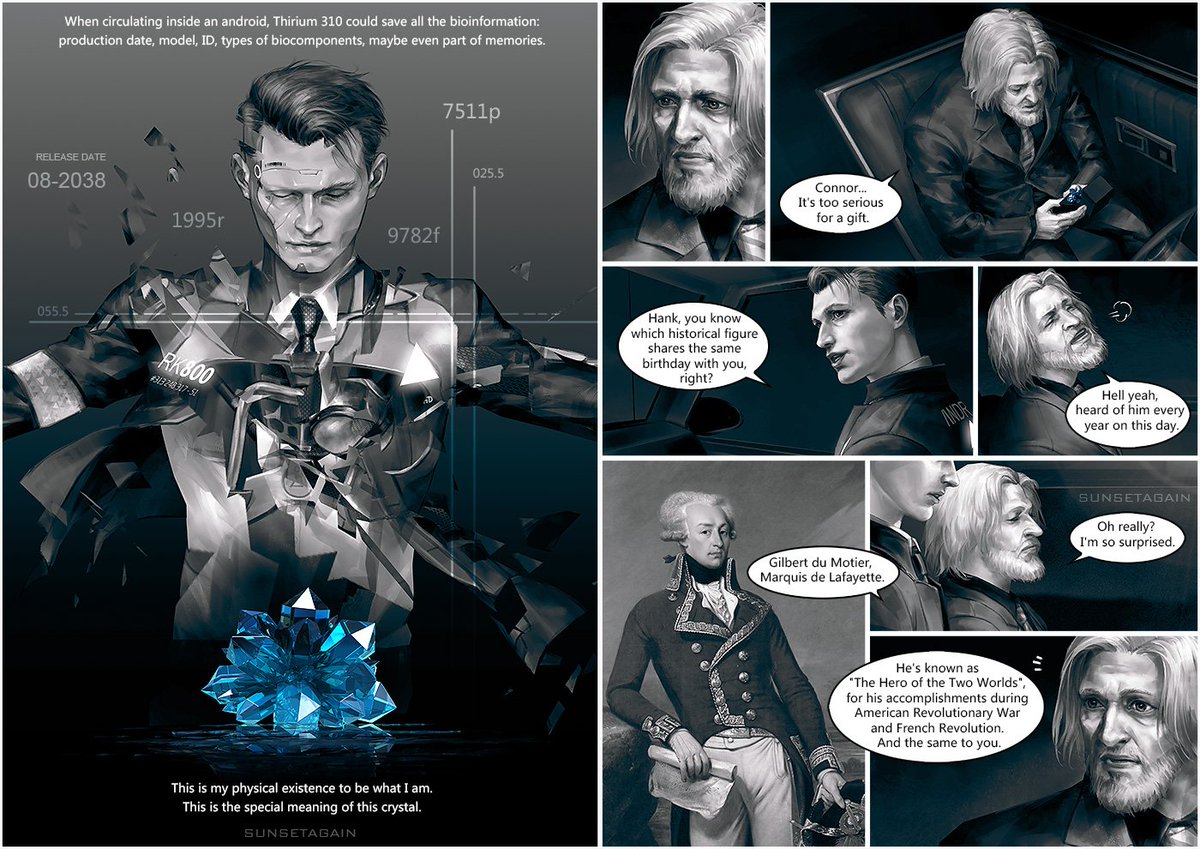 SunsetagainD's tweet photo. Happy 33rd birthday to Lieutenant Anderson💙 
I was talking shit about the blue blood so thank you in advance for not taking it too seriously :D
The truth is I was playing with Thirium crystal during last week *lol Expand this thread to see it. #DetroitBecomeHuman #HankCon #RK800 https://t.co/QxEPOcm3nw