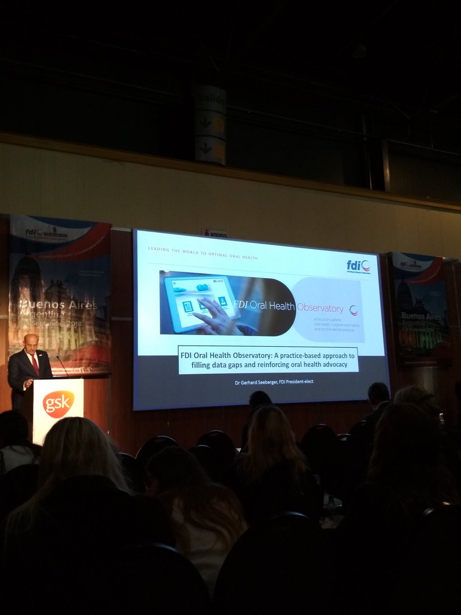 sergiouribe's tweet image. Gerhard Seeberger from the @fdiworlddental  addressing the Gap in data in oral health #fdi2018