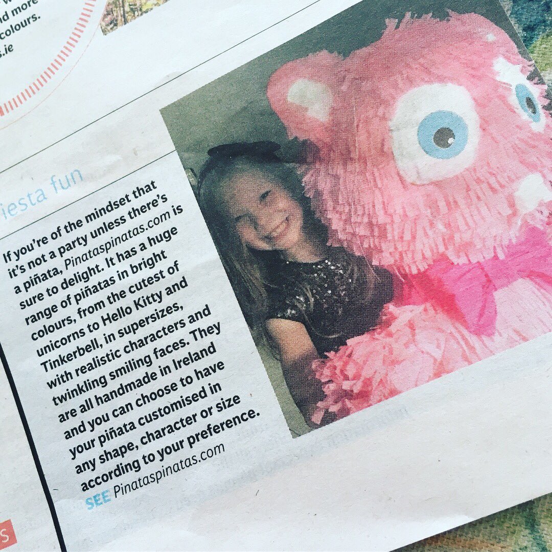 Whoop whoop, lovely mention today in the Mother’s and Babies magazine (irish independent)  😃😃 and yes I am of the mindset that it’s not a party unless there’s a piñata....but I am biased  😂😂
#shoutout #pinata #customisedgifts