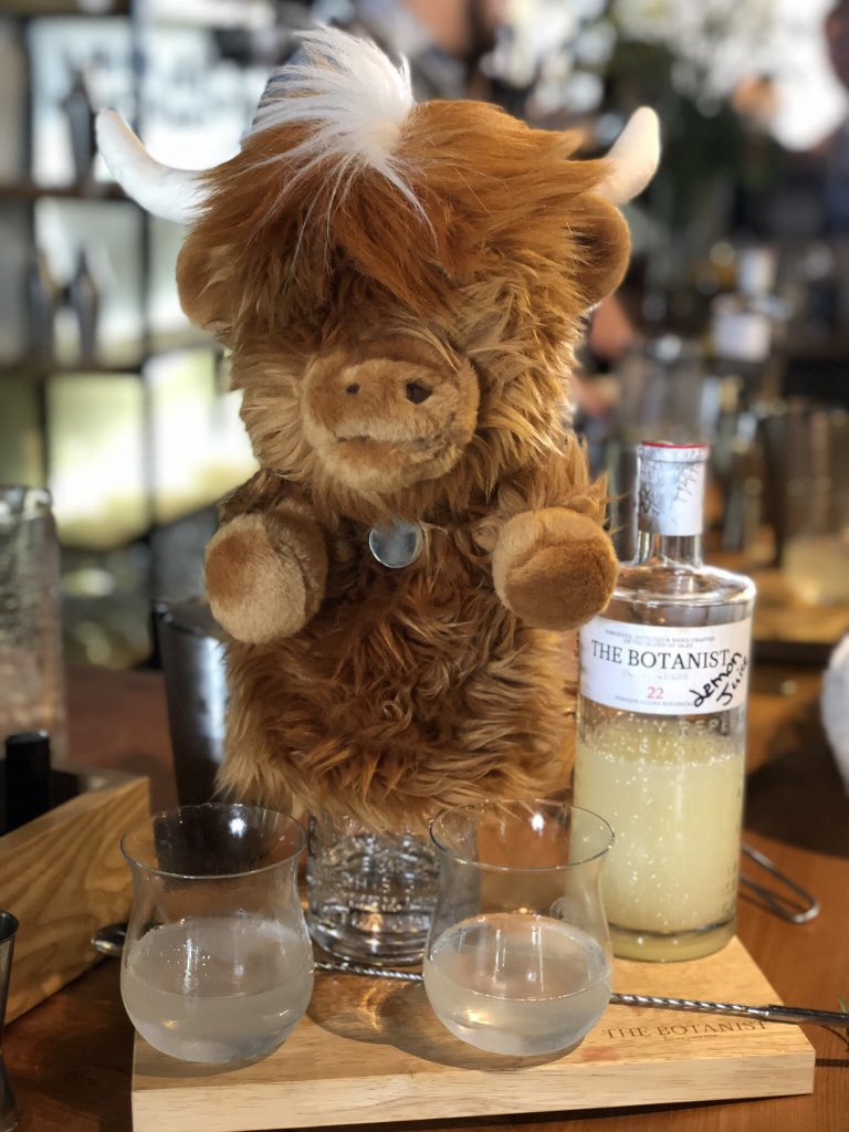 Our mascot, MacHaggis, enjoyed the <a href="/thebotanistgin/">The Botanist Gin</a> Tour.  We foraged, learned the incredible history of their still, and mixed our own cocktails using our foraged botanicals.  First cocktail was a Rhubarb Bramble and the second was a Botanist Mojito.   DELICIOUS!  Well done.