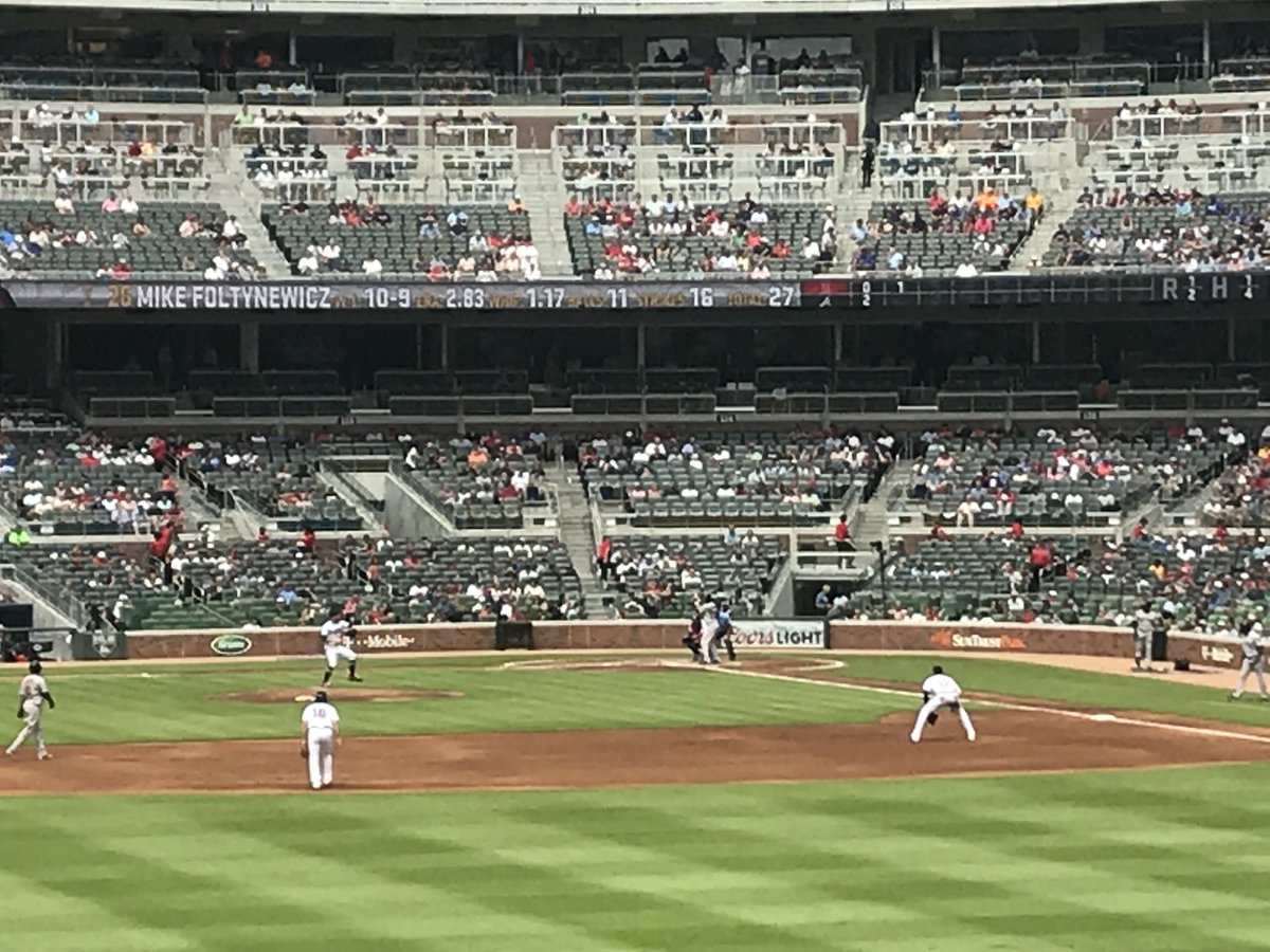 BowdonMiddle's tweet photo. BHS/BMS Band performing with premier quality at the Atlanta Braves game! #24strong #forksup #bowdonstrong https://t.co/KaXRX2xziu