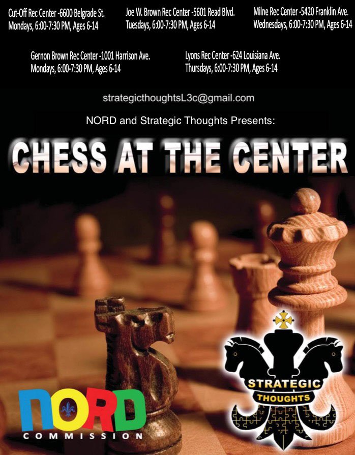 NORDCommission's tweet photo. REMINDER: Chess Club starts on Sept. 10 at several rec centers across the City. Visit https://t.co/qS25hNnctU for more info. #strategicthoughts https://t.co/BZgRZQi3ck
