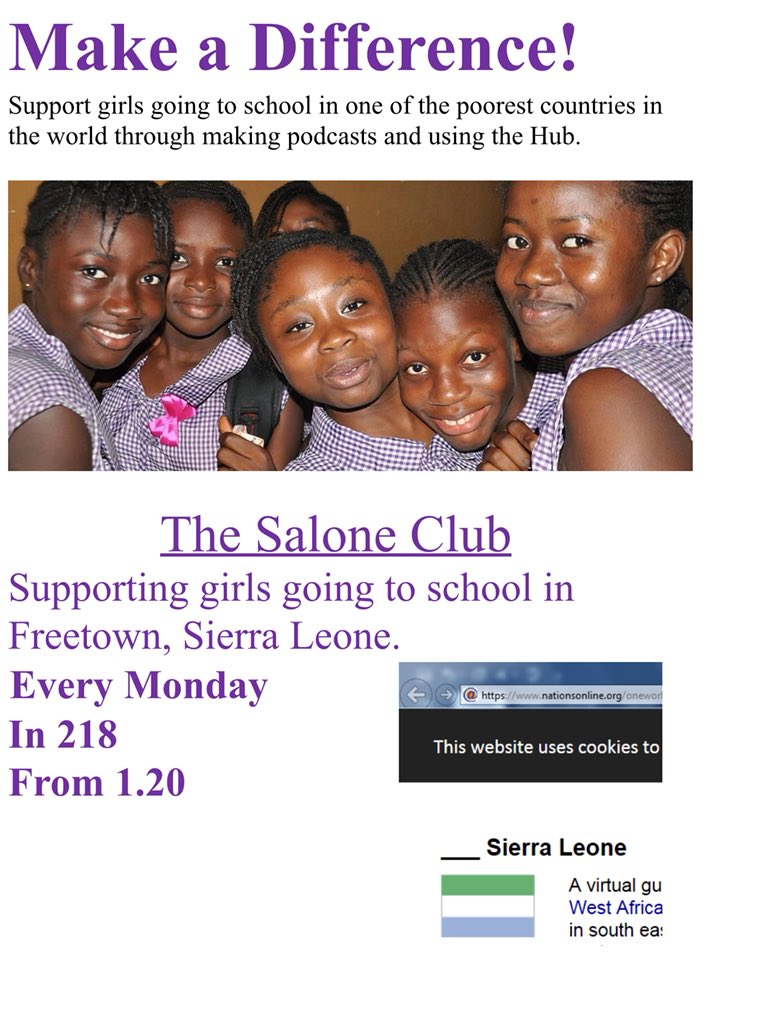 showzziej's tweet photo. Am excited! Linking Girls Schl #Freetown wid Alleyns Schl #uk also got 30 #ipads frm Alleyns 2 send 2 Girls Schl &amp; Will head 2 SL 2 train teachers &amp; pupils on iPad &amp; apps for #education #womenempowerment @TheAlima @Sabrina_Mahtani @SaloneWomen @IamIshaSesay @advocaid @SwitSalone https://t.co/4ICKiBkFTq