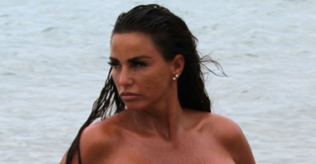 Katie Price Swims Topless In Pictures Released On The Day She Missed