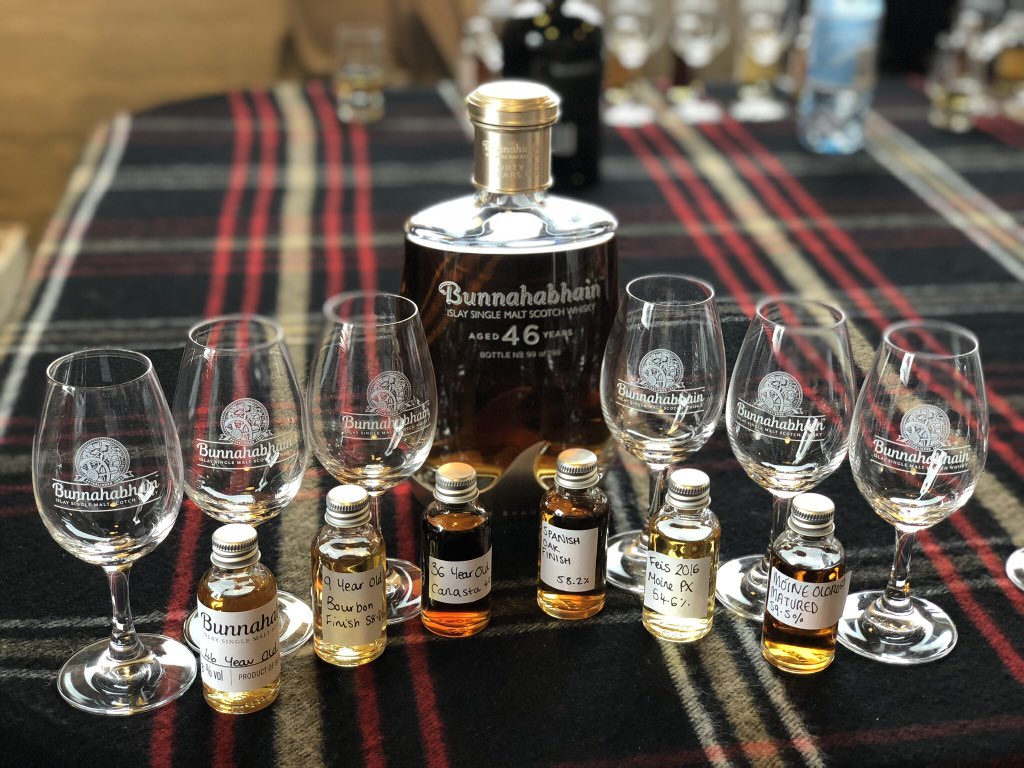 Incredible tasting <a href="/Bunnahabhain/">Bunnahabhain Distillery</a> last night.  Arranged the Ultimate Bunnahabhain tour - old, special, limited, and unavailable expressions that were all unique.  Wished we could have brought back a couple - they were very special. Brought all of my tastings home - to enjoy later!