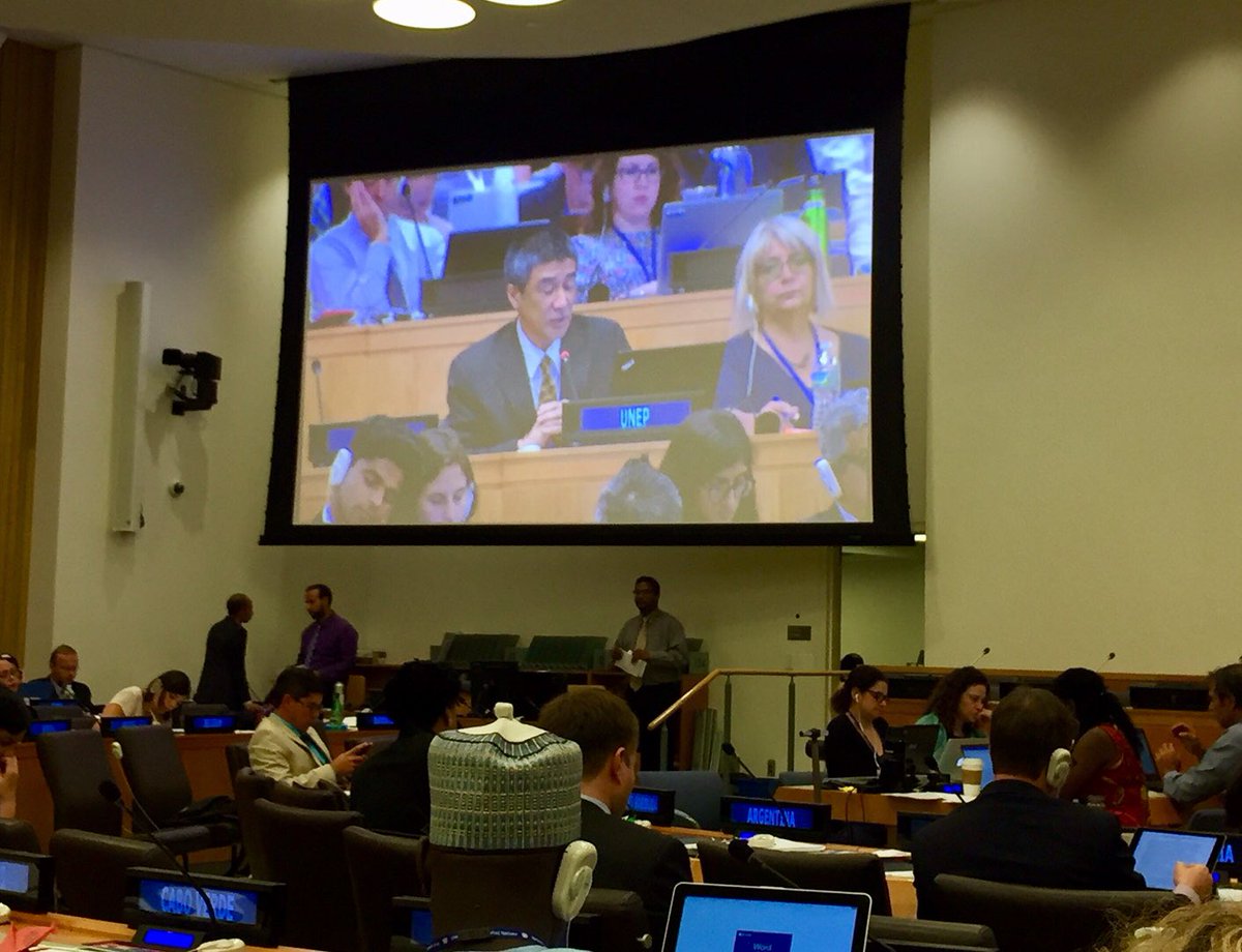 MRF_ocean's tweet photo. Takehiro Nakamura of @UNEnvironment expresses the importance of regional ocean governance for protecting Marine Biodiversity and the importance of collaborative projects such as #stronghighseas @OceanUnger https://t.co/bO1vKqjP3c
