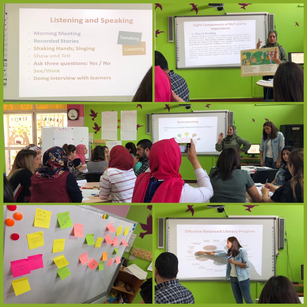 AyaZein17's tweet photo. The goal of balanced literacy is to create independent readers by inspiring an authentic love and appreciation for reading among students. A prosperous workshop on #BalancedLiteracyProgram conducted by @AidaHammoud and @NSleileh using several engaging activities. @MakAishaSchool https://t.co/JsYTuZqwXm