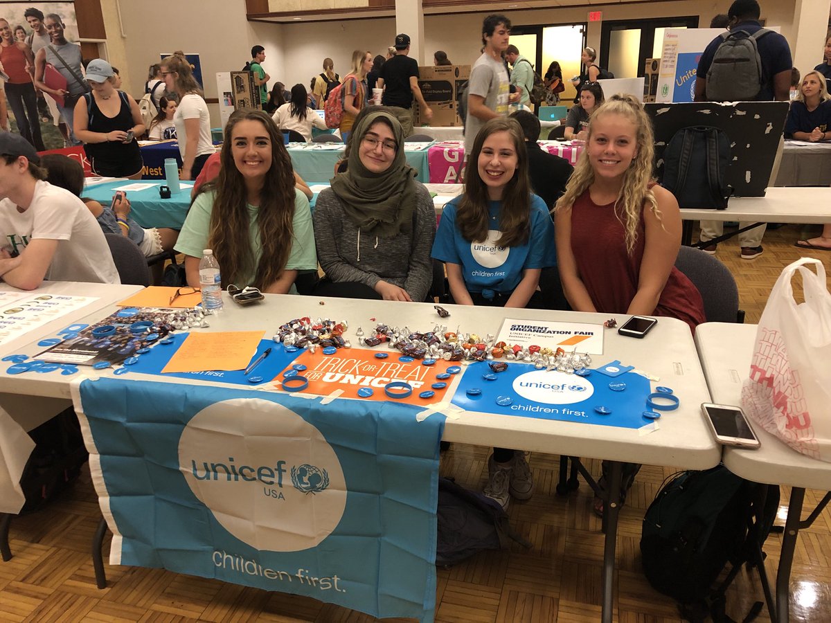 UNICEFWVU's tweet photo. We’re still here until 2, come see us at the student org fair in the lair ballrooms! https://t.co/VraeExqzyd
