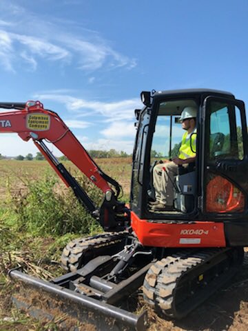 DeweyMann309's tweet photo. Another beautiful day at #Waterman #WARNL. Skid steer, excavator, and autosteer with #ASM4300. Rotations are managed by @ACELatOSU young instructors in #ASM5533. #handson learning with #kubota and @Case_IH. @CFAES_OSU, @OhioStateFABE, @ColumbusEquip, @EvolutionAG, @wellimp29 https://t.co/giakGmiRzr