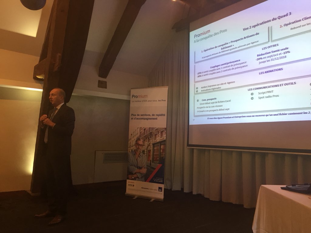 sophieChabanas's tweet photo. Journée du Pro et de la Prévoyance #AXA NE : merci à @alainguyon pour son invitation à partager avec les Agents les dernières infos #microentrepreneur et partenariat CMA / CCI #Promium ! Une journée également riche grâce à l’équipe Animation segmentée J. Kibler et C. Belhassen ! https://t.co/7G0wjFDZrY