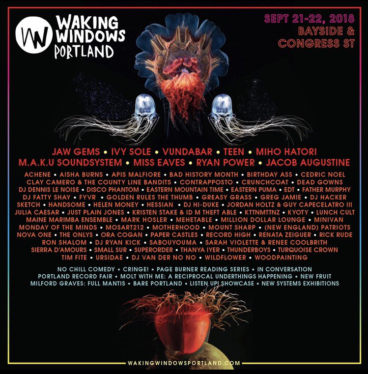 This is Waking Windows Portland 2018. We'll see you in two weeks! The festival schedule is up and weekend plus day passes are on sale now at wakingwindowsportland.com. #wakingwindowsportland
