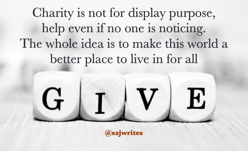 szjwrites's tweet photo. Freely you have received, freely give.
#szjwrites #worldcharityday #InternationalCharityDay #CharityDay #charity #quotesforlife #quotes #write #writing #reading #writers #quoteoftheday #quote https://t.co/EVrhoxddTM