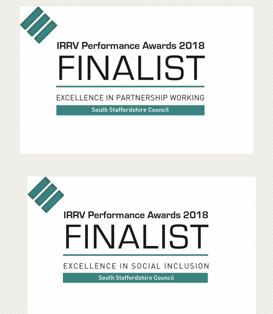 Proud to be finalists @the_irrv performance awards 2018 with a team including; @EyesWideOpen14 @staffswcab @SSHA_tweets @SupportStaffs @south_staffs 🤞