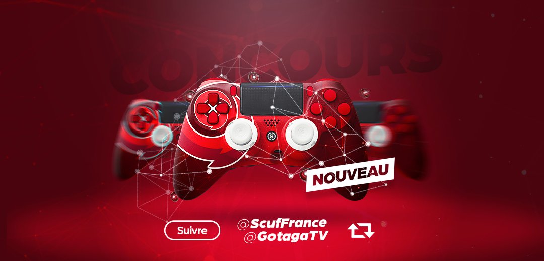 GotagaTV's tweet image. Tente de remporter ta nouvelle manette @Gotaga !

#RT &amp;amp; #Follow @ScufFrance &amp;amp; @GotagaTV !

Tirage le 15/09