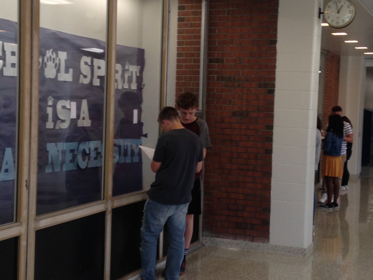 EtownMath8's tweet image. The bus lobby became our classroom today in 8th grade math!