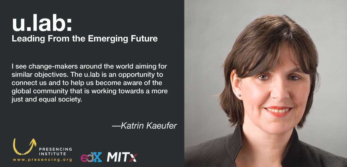 "I see change-makers around the world aiming for similar objectives. The u.lab is an opportunity to connect us and to help us become aware of the global community that is working towards a more just and equal society." -- Katrin Kauefer #ulab #changemakers #justice #equality