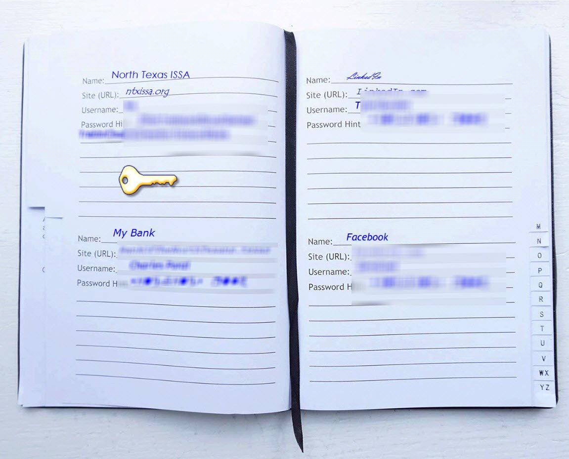 TeknowCS's tweet photo. #OPSECFAIL It seems our #password journal was left open @Starbucks in #Plano!! The full photo will be released on Friday from @ntxissa if you can figure decrypt it you win free entry to #NTXISSACSC6 - https://t.co/bKGsvGOptt #SuperSecretStuff https://t.co/27AaaASPF4