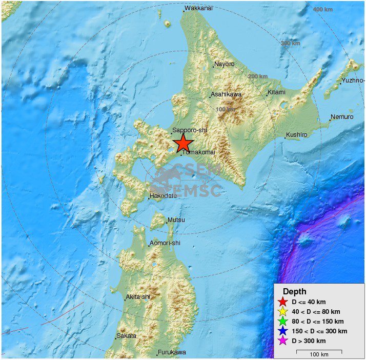 LastQuake's tweet image. strong #earthquake shakes Hokkaido, Japan Region 13 min ago. More info at: emsc-csem.org/Earthquake/ear…