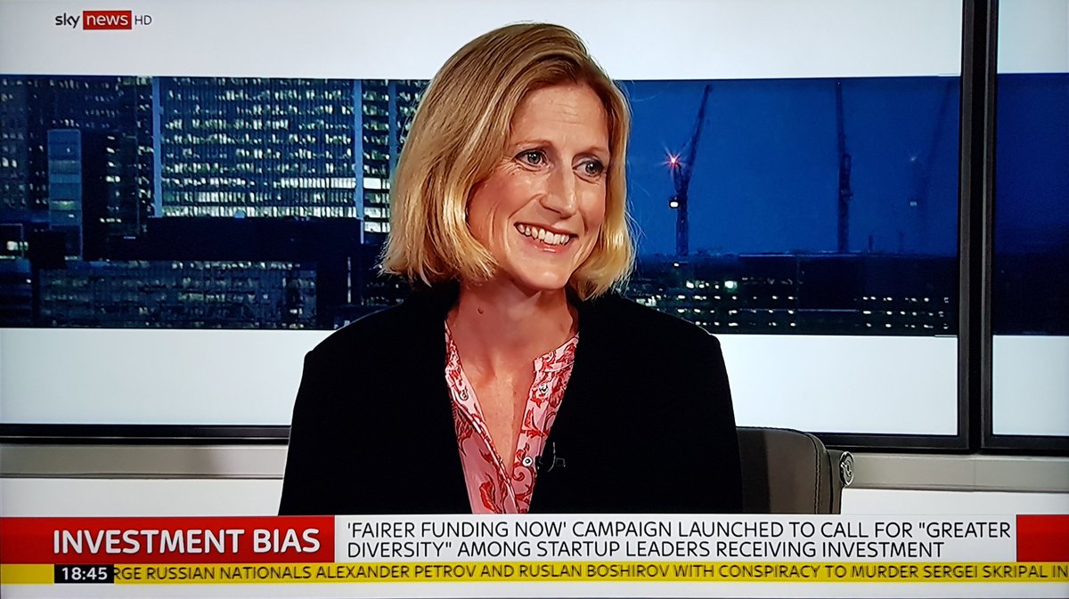 mushmums's tweet photo. Mush's Sarah shedding light on the lack of diversity in funding for start-ups alongside @huckletree founder @gabrielahersham on @IanKingSky 's @SkyNews show this evening. https://t.co/CcupfwDa9l