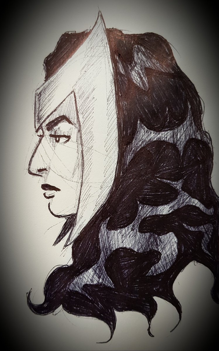 RandomFactor's tweet photo. Another #workdoodle, this time it's #ScarletWitch. #ballpoint on #postitpad paper once again.
#art #drawing #ink #postitart #inkdrawing #pendrawing https://t.co/Fa3Ug0VqBq