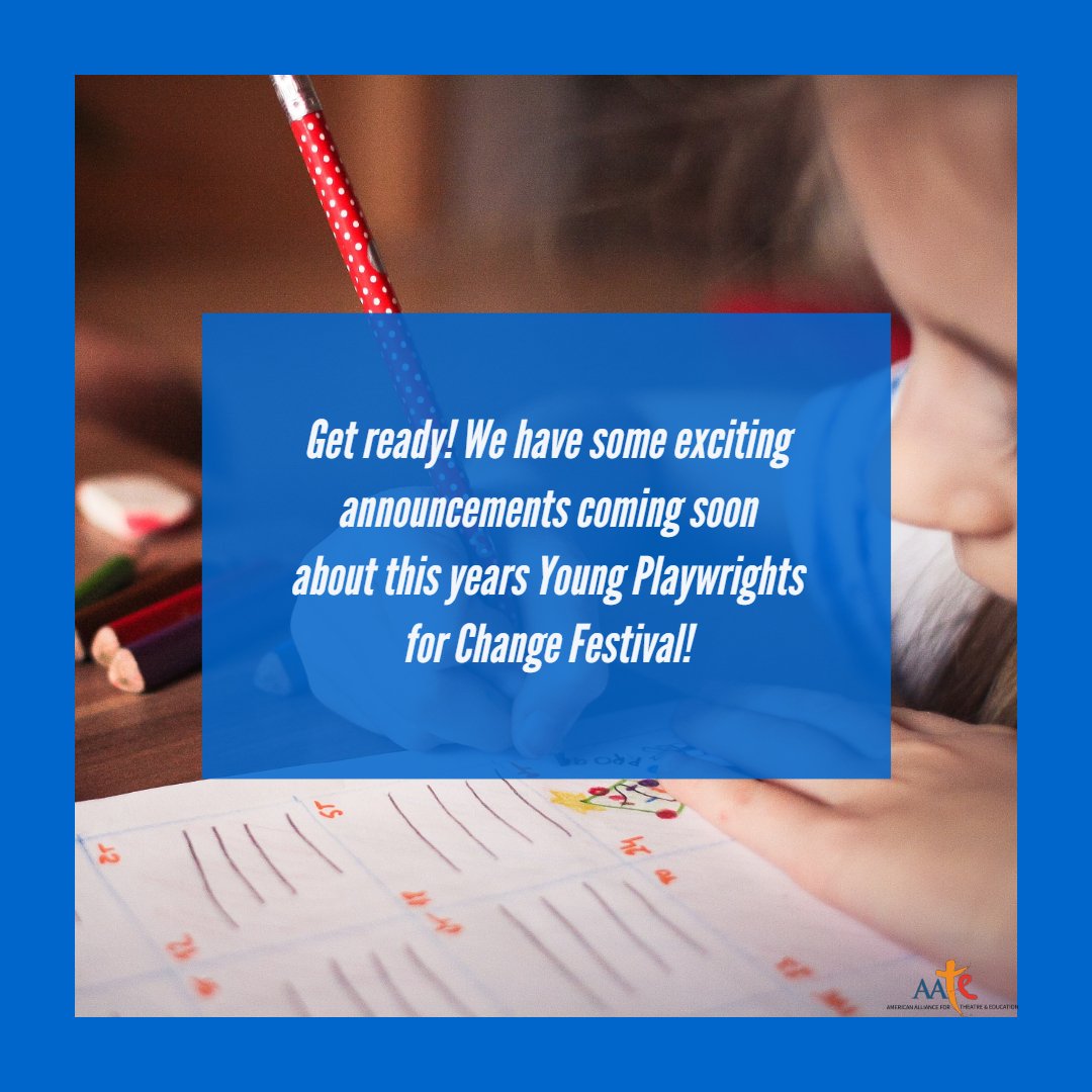 AATENow's tweet photo. Exciting news about this years Young Playwrights for Change Festival coming your way THIS FRIDAY!!! Keep a look out here for more info! Also we are still looking for host sites, deadline to sign up is October 26! Click here to sign up as a host site https://t.co/K3lklYtEyT https://t.co/h7XwRIMr5t