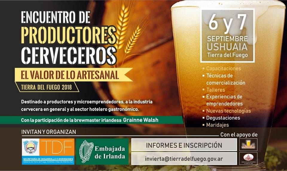 InvertirTDF's tweet photo. ENCUENTRO DE PRODUCTORES CERVECEROS
El @GobiernoTDF invita, a través de la Secretaría de Desarrollo e Inversiones, a productores, emprendedores, industria cervecera y al sector hotelero gastronómico los días 6 y 7 de Septiembre en la ciudad de Ushuaia.
#InvertirTDF
@RosanaBertone https://t.co/mnYaqYkLuO