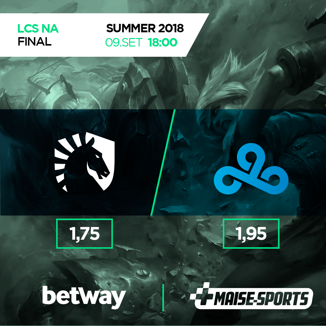 maisesportsbr's tweet photo. [LoL] Neste Domingo teremos a grande final da #LCSNA entre Team Liquid e Cloud9!

Quem levará a taça e será o seed 1 do NA no Worlds?

Você pode apostar nesta série através da Betway: https://t.co/nKBf1WihKs https://t.co/pD169WBabH