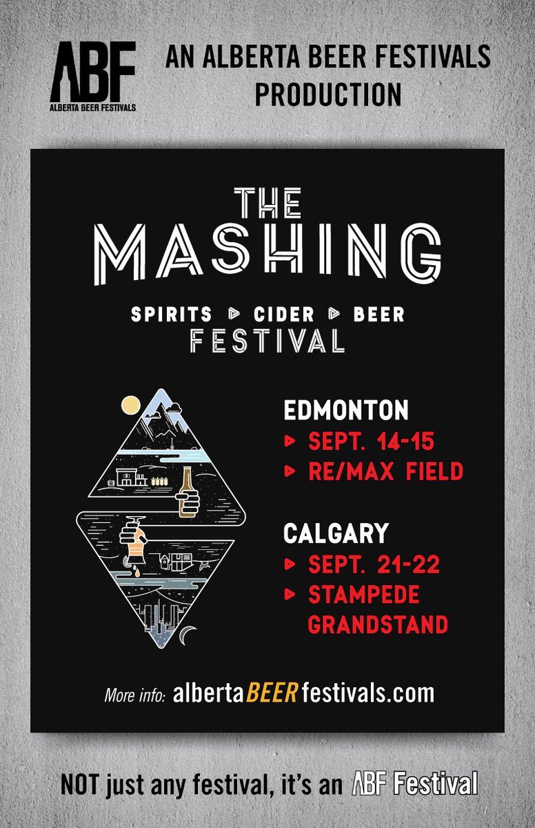 Giving away 4x *FRIDAY SEPT 21* tickets to @ABBEERFESTIVALS "The MASHING" festival - details: albertabeerfestivals.com/the-mashing/

To enter: retweet this! 2x random winners will be selected in a week. 

Goodluck.

#yyc #yycbeer