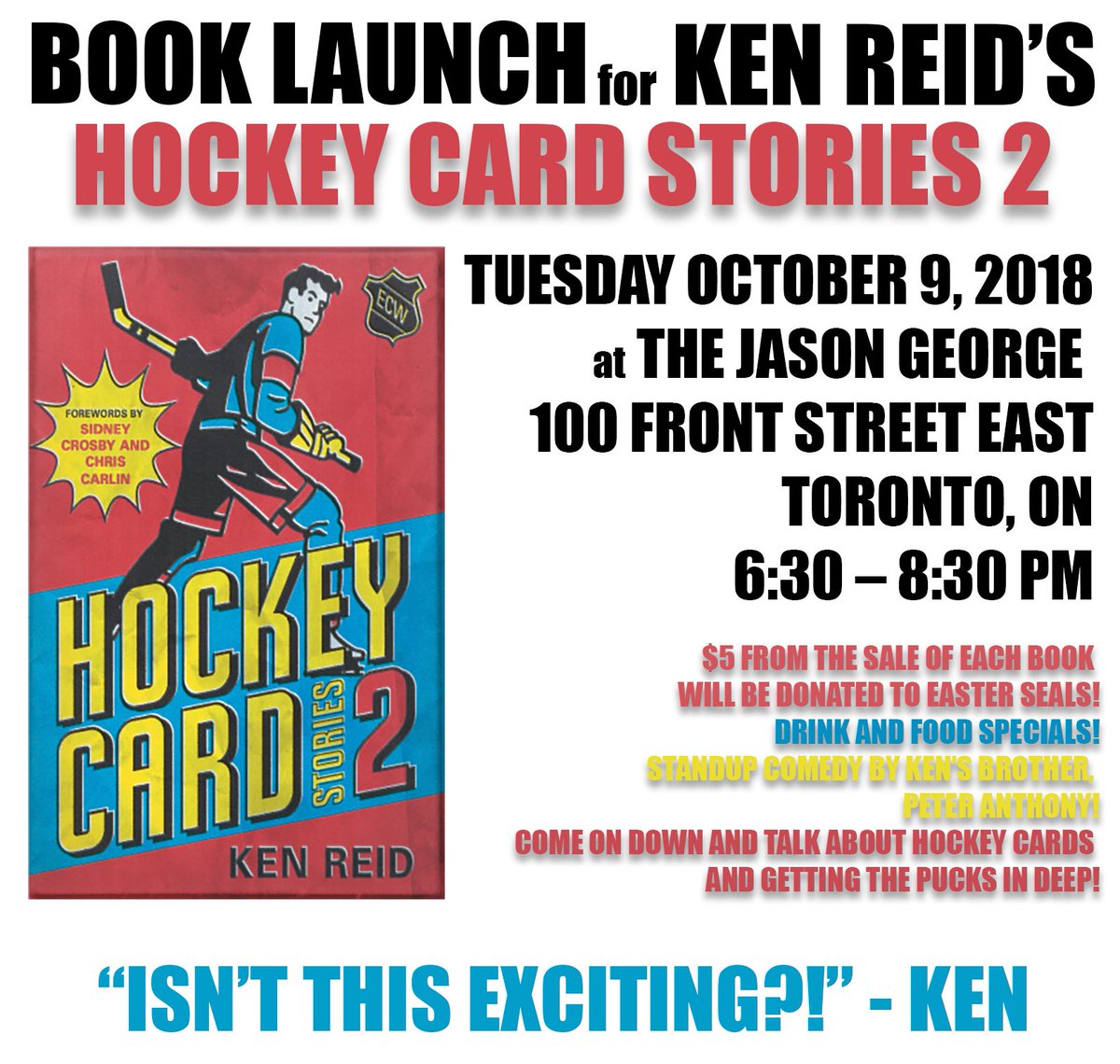 SNKenReid's tweet image. Come one, come All.  Retweet this for a chance to win a free signed copy of Hockey Card Stories 2.  I will tweet out the winner tonight after Sportsnet Central