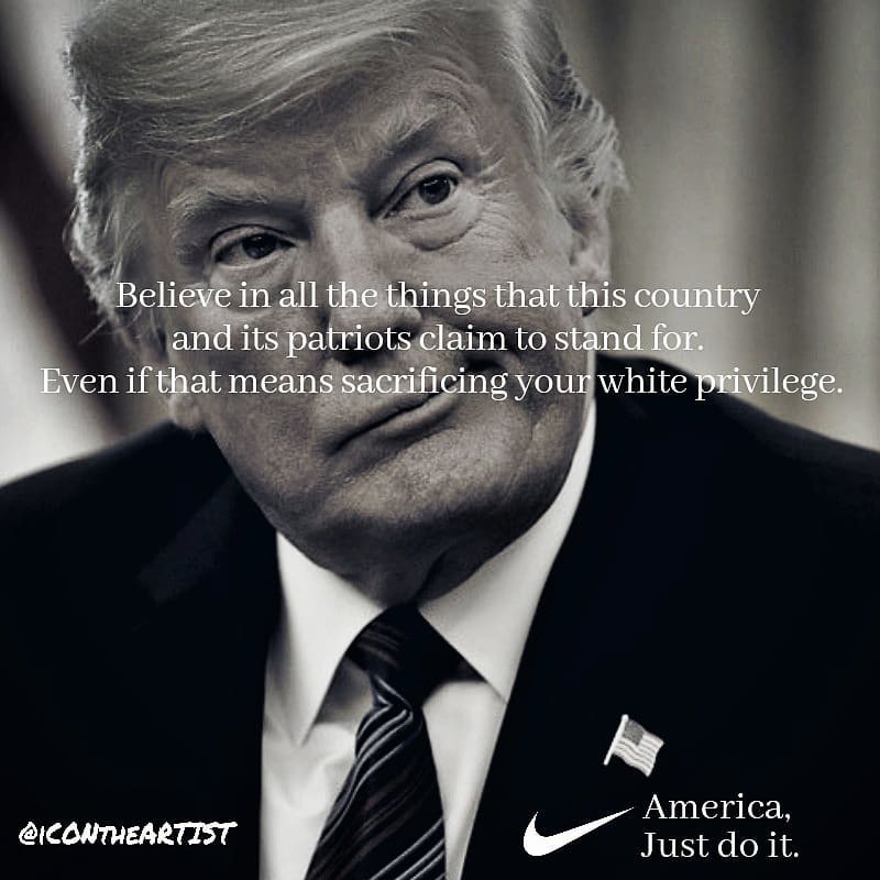 iCON_the_ARTIST's tweet photo. #BoycottRacism #America #AmeriKKKa #ThisIsAmerica #BLM #JustDoIt #BelieveInSomething #Nike #NikeBoycott #ColinKaepernick #Trump #VeteransForKaepernick #WhitePrivilege #WashRinseRetweet 
https://t.co/fy5uelBWuu https://t.co/WtibgSBhYS