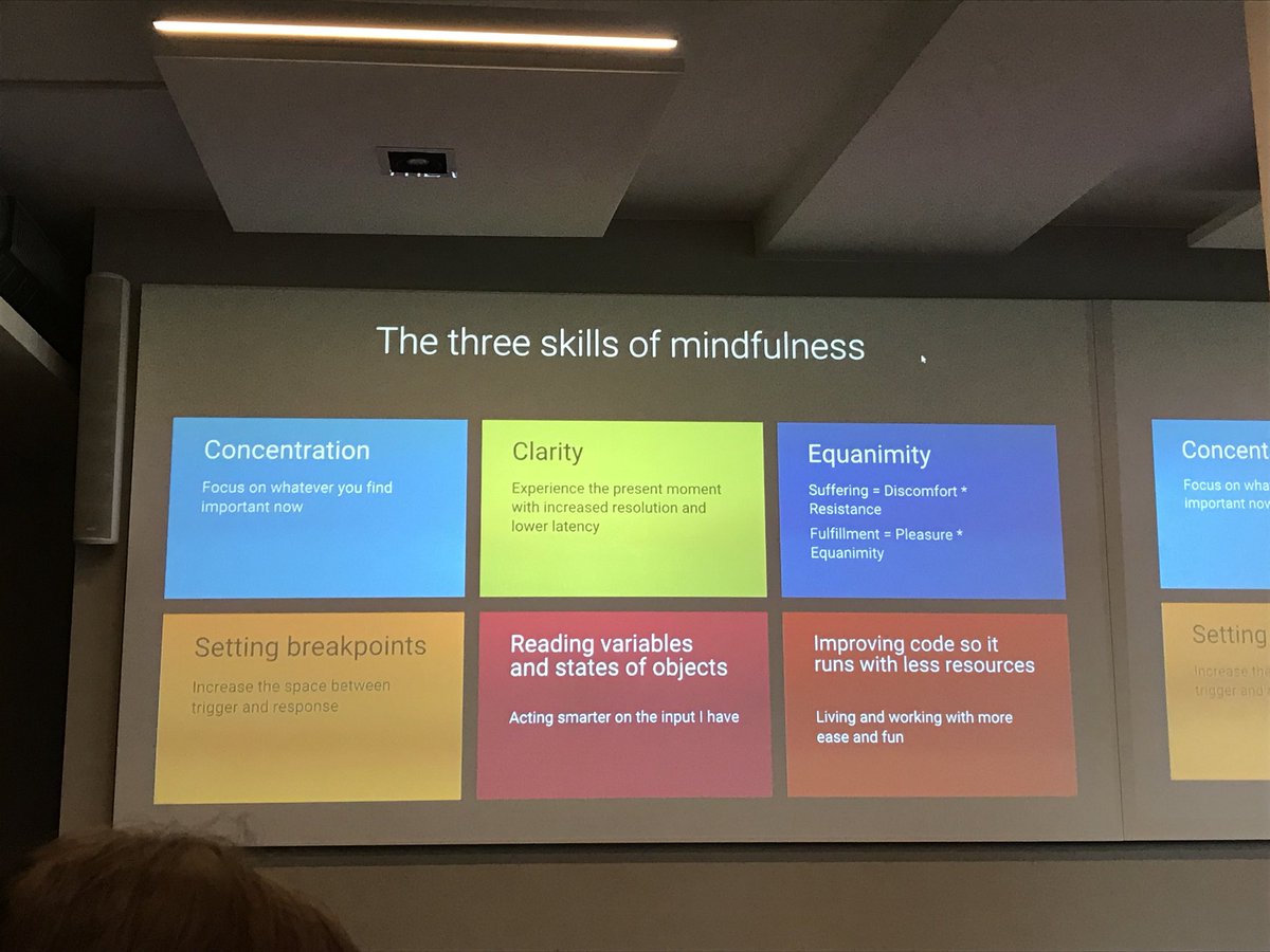 fr_roya's tweet photo. Another interesting talk from soft skills to tech, thanks @MarkusWittwer for your introduction to mindfulness. As ex-developer I enjoyed its very developer-tasting approach. #Mindfulness #developers #softintech https://t.co/dV5jfNjQ3N