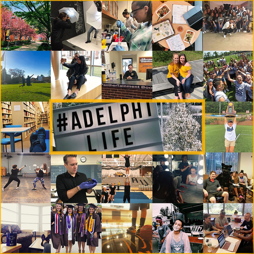 AdelphiU's tweet photo. It's that time again... Time for #AdelphiLife! Do you want a chance to take over Adelphi’s Instagram and show us what it’s like to be an Adelphi student? https://t.co/qM6bvusVoj https://t.co/VlFOZFxluk