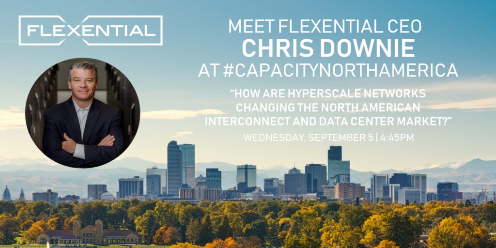 flexential's tweet photo. Do #datacenters have the ability to match growing customer needs? Hear from our CEO @cdownie1 today at 4:45PM MT as he presents on this topic and more at #CapacityNorthAmerica! https://t.co/KHVsALX6fS