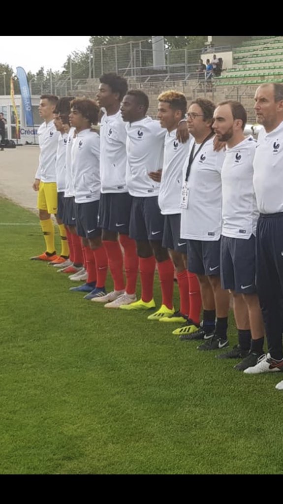 AbouEsahhal9's tweet image. Match nul aujourd’hui 1-1 Contre La Russie. Heureux de marquer mon premier but en sélection #fiersdetrebleus @EAGuingamp  @equipedefrance  #TEAMEAG