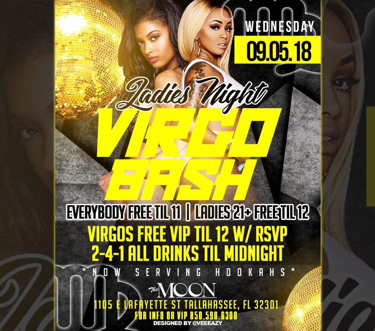 TheMoonLive's tweet photo. Tonight #VirgoBash 
Everybody Free Til 11p
Ladies 21+ Free Til Midnight https://t.co/XkUtyH1GoW