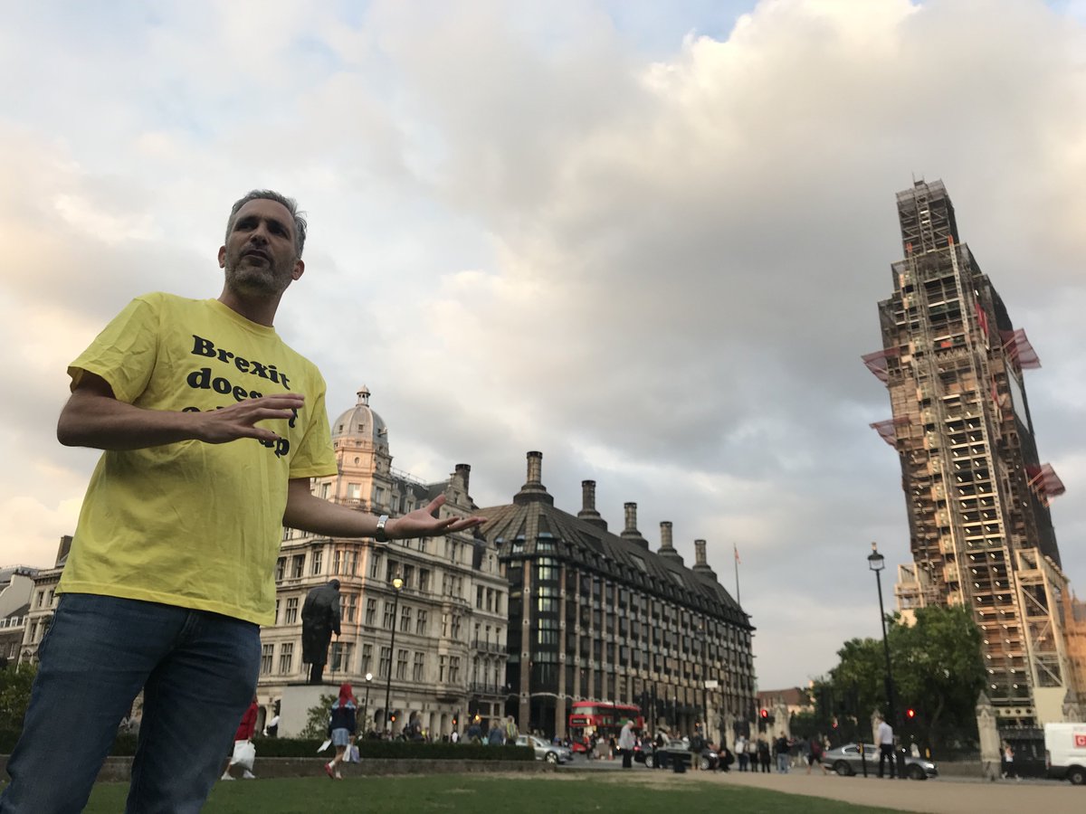 ivorinfo's tweet image. This was an Important Thing To Do. Thanks to @genmon and @tedcooke for organising another weekly sit-down at Parliament Square. See you next week, because "Brexit doesn't add up".