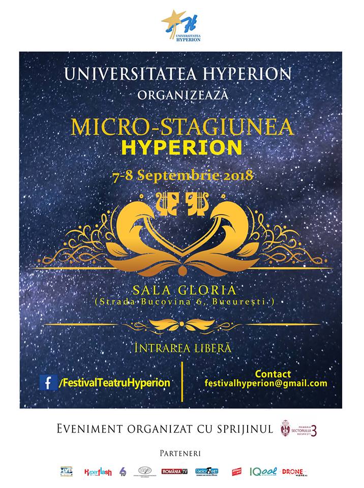 UHyperion's tweet photo. După succesul spectacolelor jucate la Festivalul Internațional de Teatru Studențesc #Hyperion, actorii de la Facultatea de #ArteHyperion, revin pe scena Sălii Gloria (Str. Bucovina, Nr. 6) între 7 și 8 septembrie, cu Micro-Stagiunea de Teatru Hyperion.
Intrarea liberă! 😊 https://t.co/IfgAbljLwb