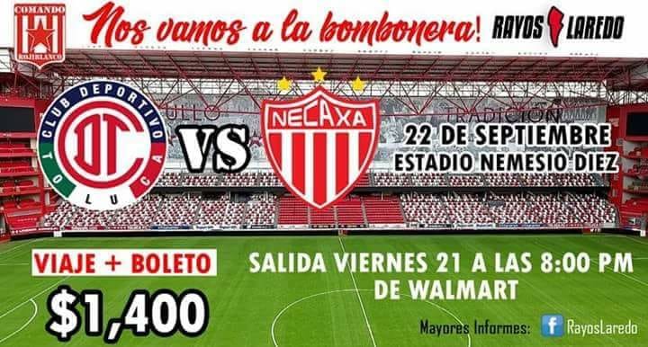 comando_necaxa's tweet photo. Rayos Laredo listos para La Visita de Nuestro Club NECAXA el Próximo 22 de Septiembre en cancha de Toluca!
#RayosLaredo
#ComandoRojiblanco https://t.co/FDLTMfomUE