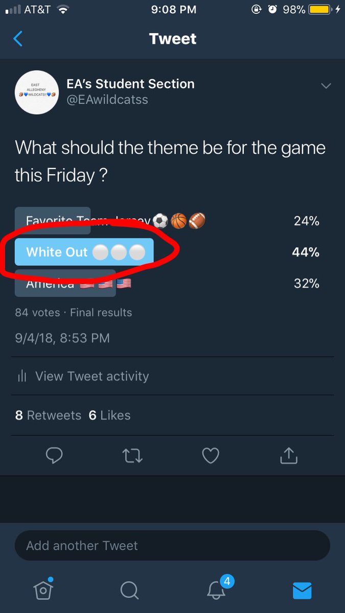 EAwildcatss's tweet photo. The theme for this Friday’s game will be  WHITE OUT!!⚪️⚪️⚪️ Spread the word!!....GO WILDCATS!!🏈 https://t.co/xIh79hJmSr