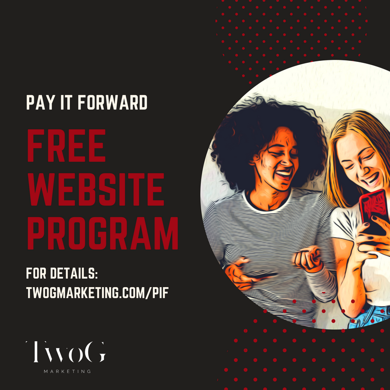 TwoGMarketing's tweet photo. We've been helped by many so once a quarter we're paying it forward by donating a free website to someone who needs a hand up. Q4 deadline is 10/31. // Details here: https://t.co/NZruuJ2U5Q https://t.co/Pft5k7qzaU