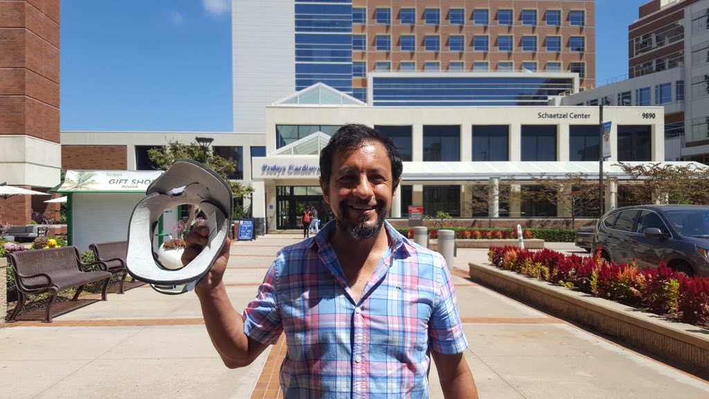 The neck brace has come off! <a href="/VictorEspinoza/">Victor Espinoza</a> says now the long hair and goatee will come off tomorrow #onestepcloser