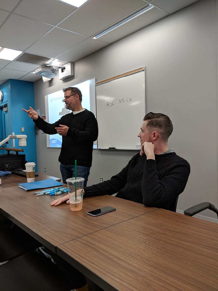 ASETMat's tweet image. It was a busy day for ASET staff! Eric, Sam and Liam visited @NAIT’s Chemical Engineering Technology students for a presentation. Thanks for having us! #alberta #university