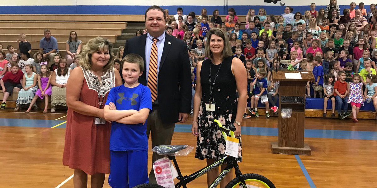 3rd grader Brady Adkins from <a href="/hamlinbobcats/">Hamlin PK-8</a> won our bike giveaway for #lemonadeday! Congratulations, Brady! 🎊 🚲 🍋 #lemonadedaywv #visionshared