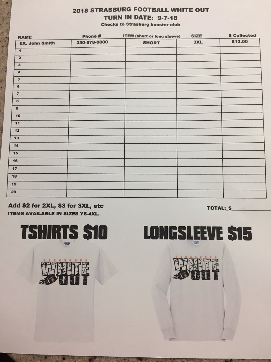 Students, Don’t forget to order your T-shirt’s white out Tusky Valley. Orders &amp; money MUST be turned in by Friday in order to get them on time. See any Varsity or JH cheerleader!