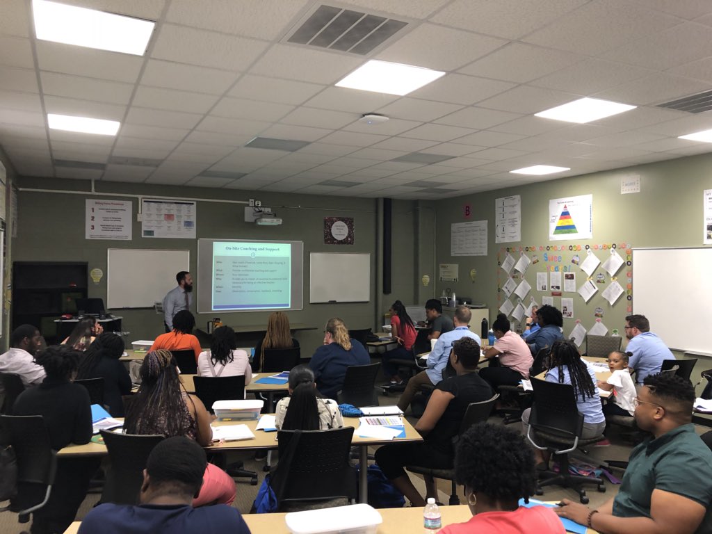 GCSACT's tweet photo. So excited to begin the 2018-19 GCS-ACT school year with 103 teachers excited and ready to go!! First night of Orientation. Thanks to Samantha and Nicole for your words of wisdom to our teachers. https://t.co/QlzMVx4B0q