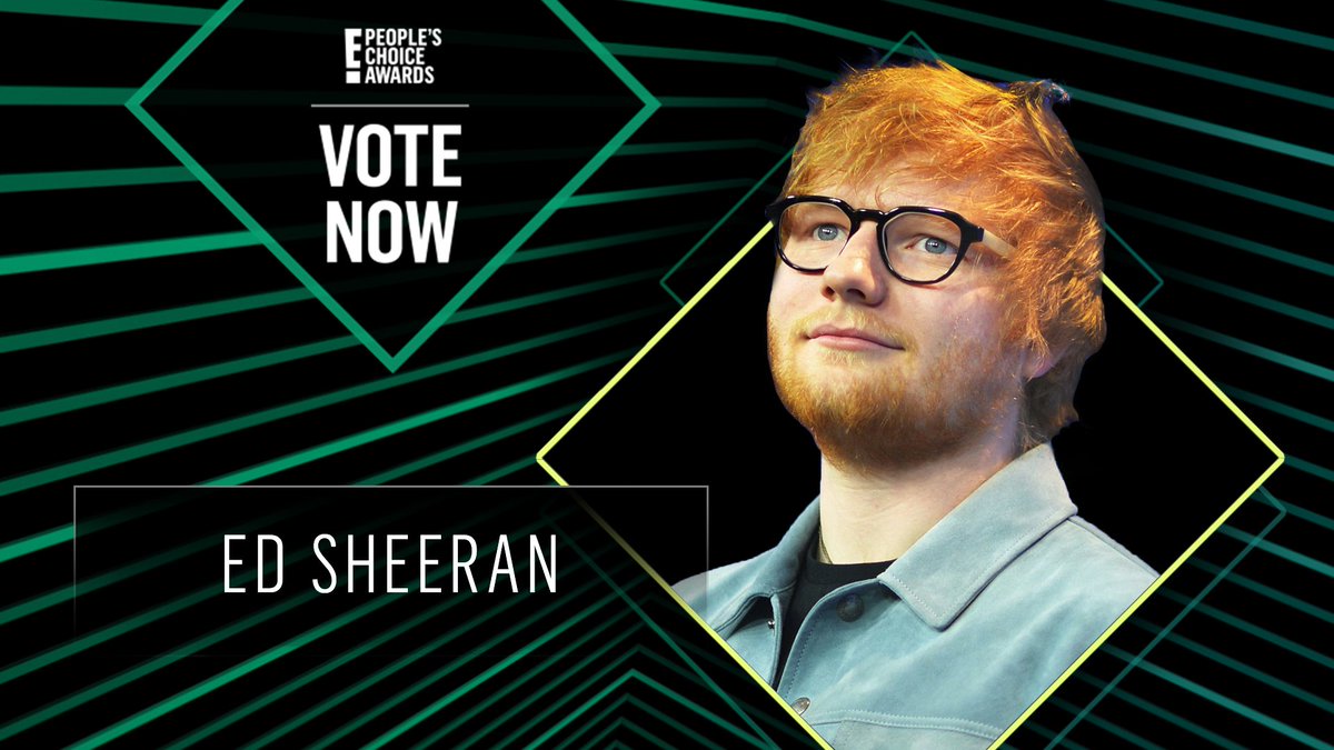 peopleschoice's tweet photo. Vote for Ed Sheeran by retweeting this post: #EdSheeran #TheMaleArtist #PCAs https://t.co/t2kK0l3lOo