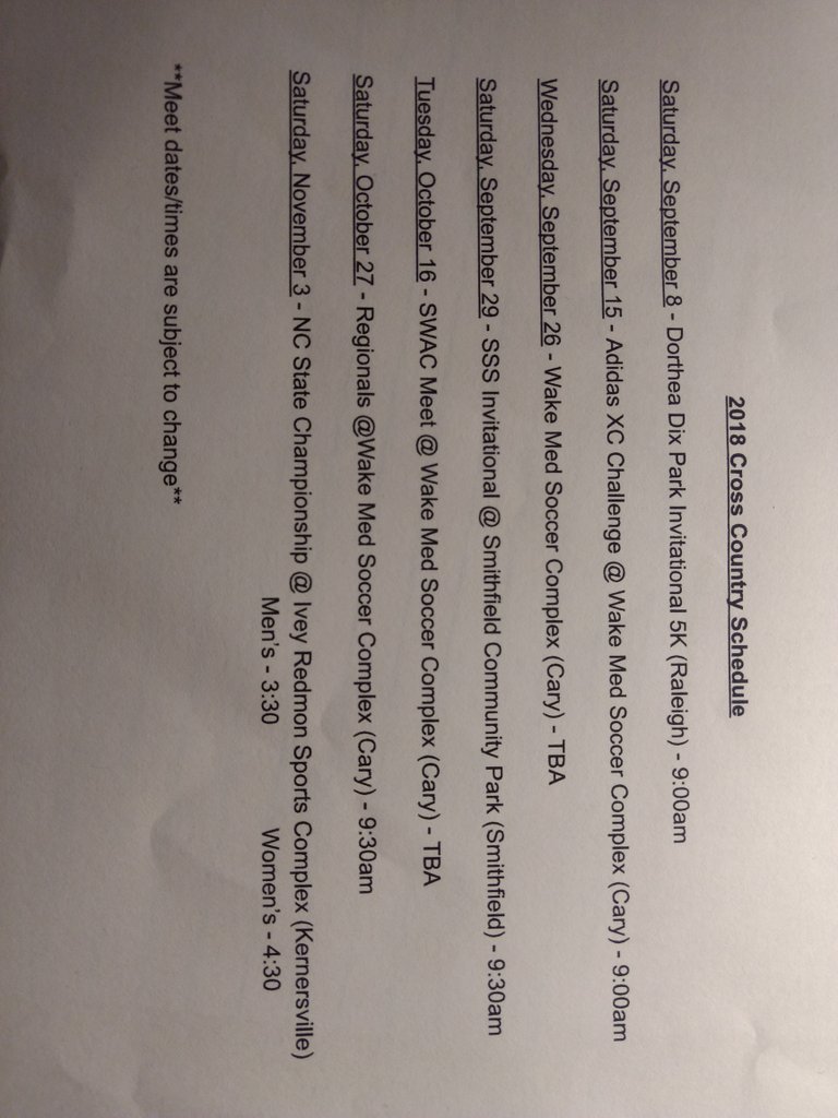 Here is the XC schedule for this season! Let me know if you have any questions. It's going to be a great season!!!🏃🏃‍♀️