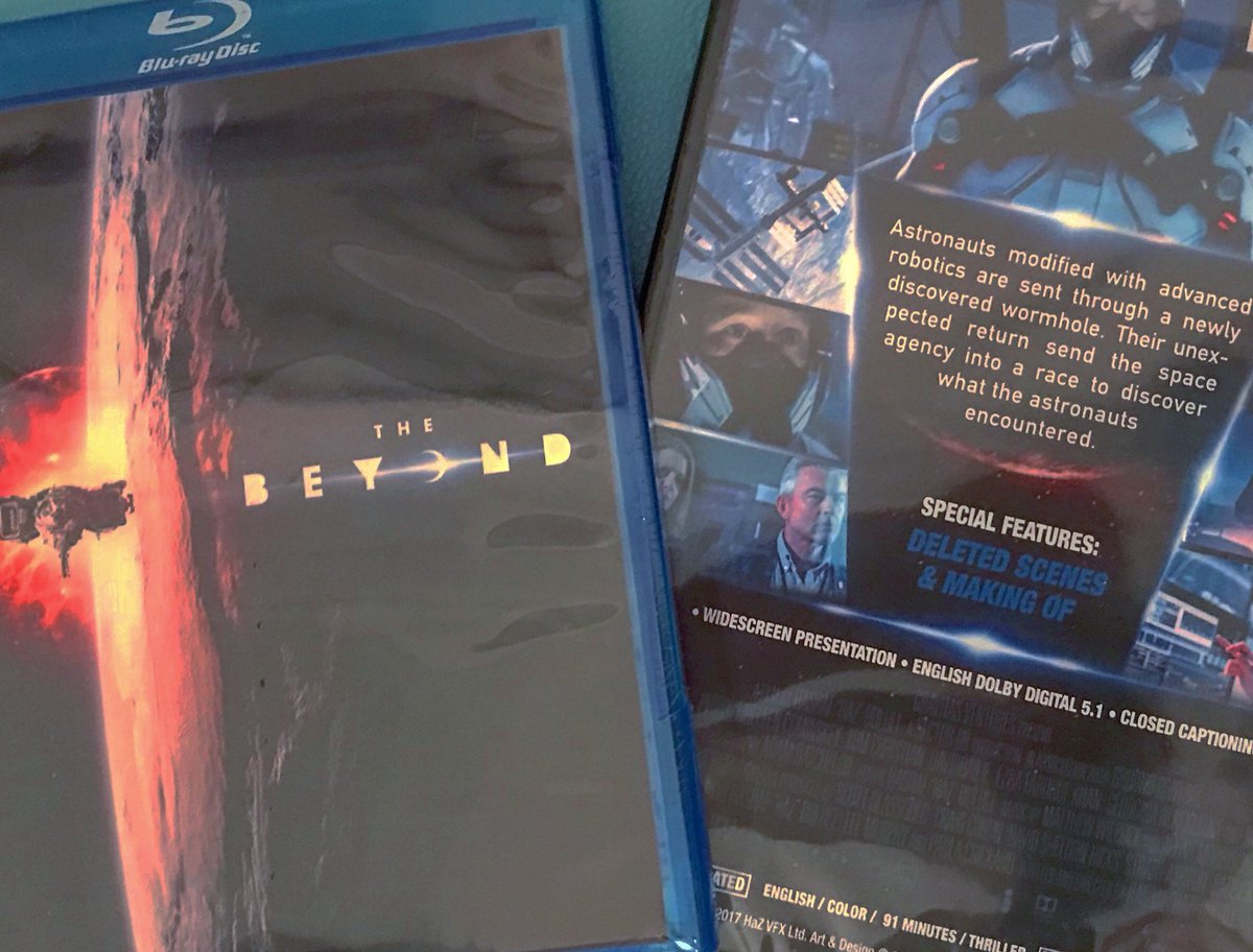 Thank you @GravitasVOD for sending me the Blu-ray and DVD - US release of my first feature film - The Beyond.   They come with special features which includes the Making of featurette and deleted scenes!  If you are in the US grab yours now!   #scifi #bluray #dvd #scifimovies