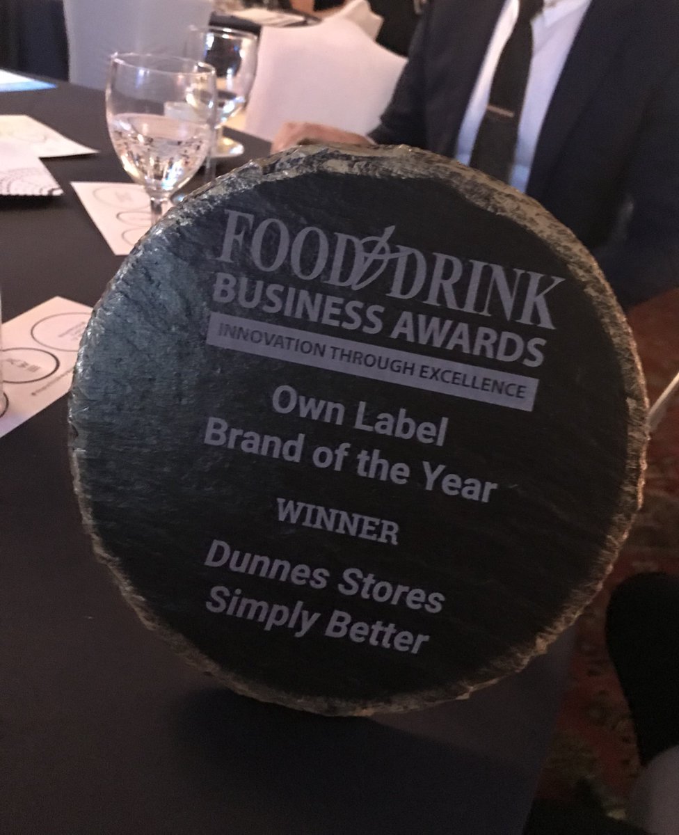 SimplyBetterDS's tweet photo. Delighted to have won the @FDBexpo award for Own Label Brand of the Year at the #FoodDrinksBusinessAwards tonight #IrishFood https://t.co/8RiQcGktlq